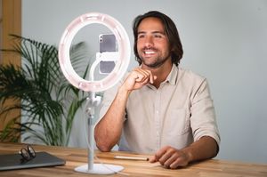 Lampa pierścieniowa Kodak Led Ring Vlog SL002 + Statyw 7