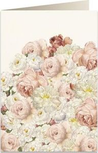 Tassotti Karnet B6 + koperta 7521 Białe róże 1