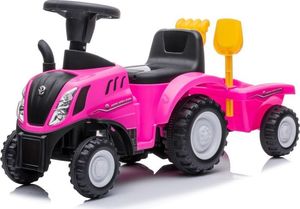Sun Baby Jeździk traktor z przyczepą New Holland różowy 1