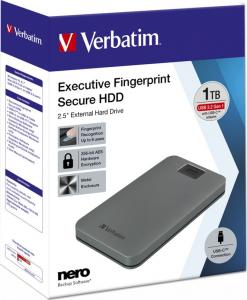 Dysk zewnętrzny HDD Verbatim Executive Fingerprint Secure 1TB Niebieski (53652) 8