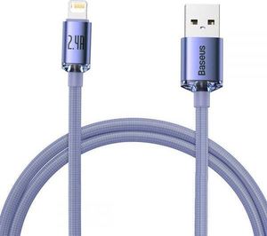 Kabel USB Baseus USB-A - Lightning 1.2 m Fioletowy (6932172602703) 1