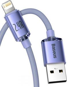 Kabel USB Baseus USB-A - Lightning 1.2 m Fioletowy (6932172602703) 2