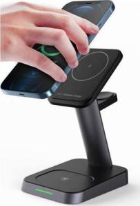 Tech-Protect TECH-PROTECT W68 3IN1 MAGNETIC MAGSAFE WIRELESS CHARGER BLACK 4