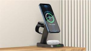 Tech-Protect TECH-PROTECT W68 3IN1 MAGNETIC MAGSAFE WIRELESS CHARGER BLACK 5