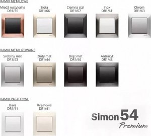 Kontakt-Simon Simon 54 Regulator temp. z czujn. zewn. (moduł) 16(2) A 230V w kompl. czujnik zewn. (sonda) na wkręty czarny mat DRT10Z.02/49 3