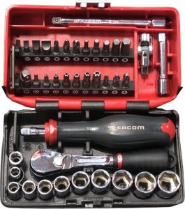 Facom zestaw nasadowy 1/4" nasadki 6-kątne 7