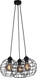 Lampa wisząca KAJA OŚWIETLENIE Lampa zwis kula III K-3941 black oplot E27 Kaja 1