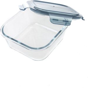 Pepco PEPCO Kwadratowy pojemnik szklany, 700ml Biały 3