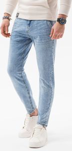 Ombre Spodnie męskie jeansowe P1077 - jasny jeans XL 1