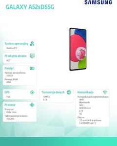 Smartfon Samsung Galaxy A52s Enterprise Edition 5G 6/128GB Czarny  (1_800273) 15