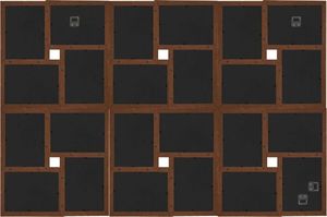Ramka vidaXL Ramka na 24 zdjęcia 10x15 cm, ciemnobrązowa, MDF 5