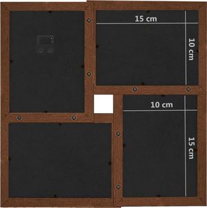 Ramka vidaXL Ramka na 24 zdjęcia 10x15 cm, ciemnobrązowa, MDF 7