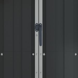 vidaXL Szopa ogrodowa, antracyt, 107,5x46x183 cm, stal galwanizowana 3