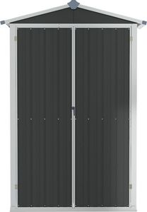 vidaXL Szopa ogrodowa, antracyt, 107,5x46x183 cm, stal galwanizowana 5