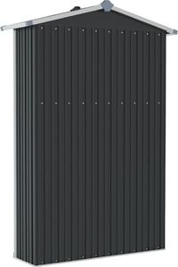 vidaXL Szopa ogrodowa, antracyt, 107,5x46x183 cm, stal galwanizowana 7