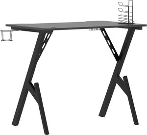 Biurko vidaXL 325404 Czarne 90 cmx60 cm 5