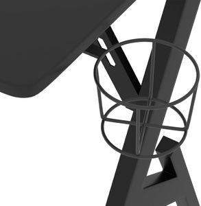 Biurko vidaXL 325404 Czarne 90 cmx60 cm 7