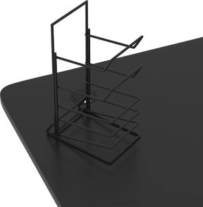 Biurko vidaXL 325404 Czarne 90 cmx60 cm 8