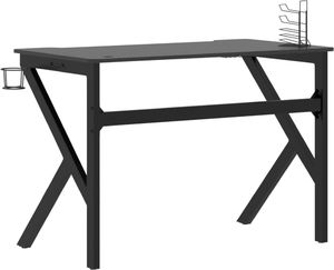 Biurko vidaXL 325402 Czarne 110 cmx60 cm 4