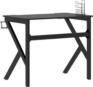 Biurko vidaXL 325400 Czarne 90 cmx60 cm 5