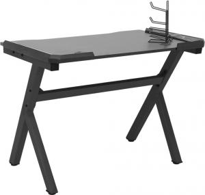 Biurko vidaXL 325424 Czarne 110 cmx60 cm 4