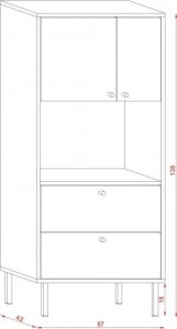 Vivaldi Komoda wysoka Bospe z szufladami 3