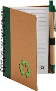 notes z długopisem 13 x 10,5 cm karton zielony 2 szt 1