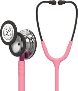 Littmann Stetoskop Littmann Classic III 5962 Stetoskop internistyczny Mirror-Finish, przewód różowy, trzonek różowy, lira smoke 1