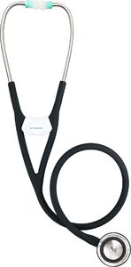 DR FAMULUS Stetoskop internistyczny Dr. Famulus DR510 black, klasyczny stetoskop z podwójną głowicą i podwójnym światłem przewodu 1