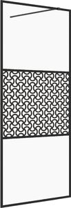 vidaXL Ścianka prysznicowa, przezroczyste szkło ESG, 80x195 cm, czarna 2