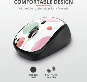 Mysz Trust YVI Pink Circles (24441) 3