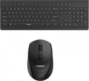 Klawiatura + mysz Forev FOREV KLAWIATURA BEZPRZEWODOWA + MYSZ ZESTAW BUSSINES CZARNA FV-306 2