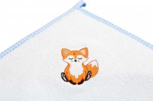 Sensillo OKRYCIE KĄPIELOWE FROTTE 100X100 LISEK NIEBIESKI 2