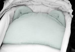 Sensillo PODUSZKA DO WÓZKA MUŚLINOWA SZARY 3