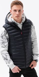 Ombre Bezrękawnik męski pikowany V53 - czarny L 2