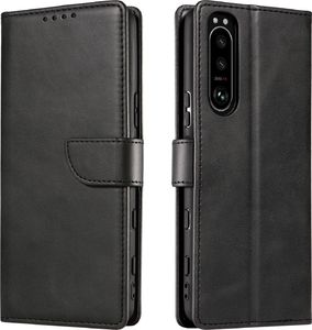 Hurtel Magnet Case elegancki futerał etui pokrowiec z klapką i funkcją podstawki Sony Xperia 1 III czarny 1