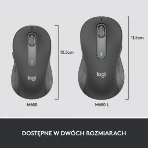 Mysz Logitech M650 L Grafitowy (910-006236) 8
