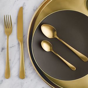 Amefa AUSTIN Komplet widelczyków do ciasta dla 6 cz. ZŁOTY VIN 6