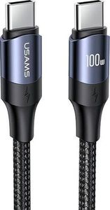 Kabel USB Usams USB-C - USB-C 1.2 m Czarny (6958444973333) 1