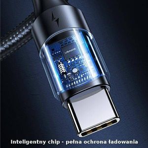 Kabel USB Usams USB-C - USB-C 1.2 m Czarny (6958444973333) 3