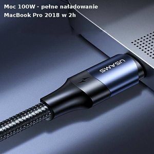 Kabel USB Usams USB-C - USB-C 1.2 m Czarny (6958444973333) 5