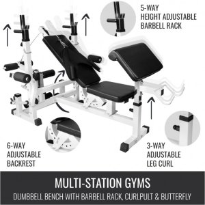 Gorilla Sports GORILLA SPORTS Ławka pod sztangę 6w1 8