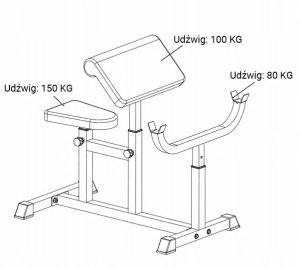 Gorilla Sports GORILLA SPORTS Ławka modlitewnik regulowany 5
