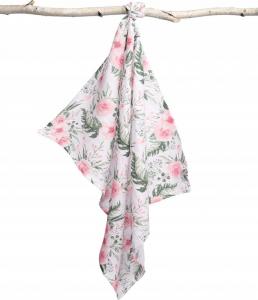 Sensillo Pielucha muślinowa Róże 70x80 cm, 1 szt. 2