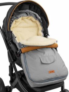 Sensillo Śpiworek z wełny do wózka light grey 95x40 cm 4
