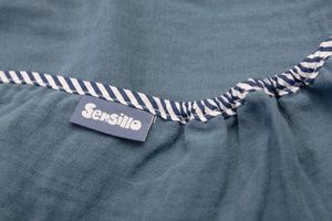 Sensillo OTULACZ MUŚLINOWY DO FOTELIKA NIEBIESKI 75x75 3