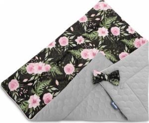 Sensillo ROŻEK VELVET CZARNY KWIATY 75x75 3