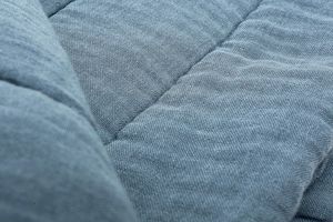 Sensillo KOMPLET DO ŁÓŻECZKA DZIERGANY Z MUŚLINĄ NIEBIESKI 6