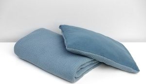 Sensillo KOMPLET DO ŁÓŻECZKA DZIERGANY Z MUŚLINĄ NIEBIESKI 8