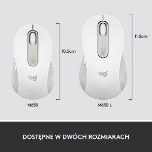 Mysz Logitech M650 L Biało-szary (910-006238) 10